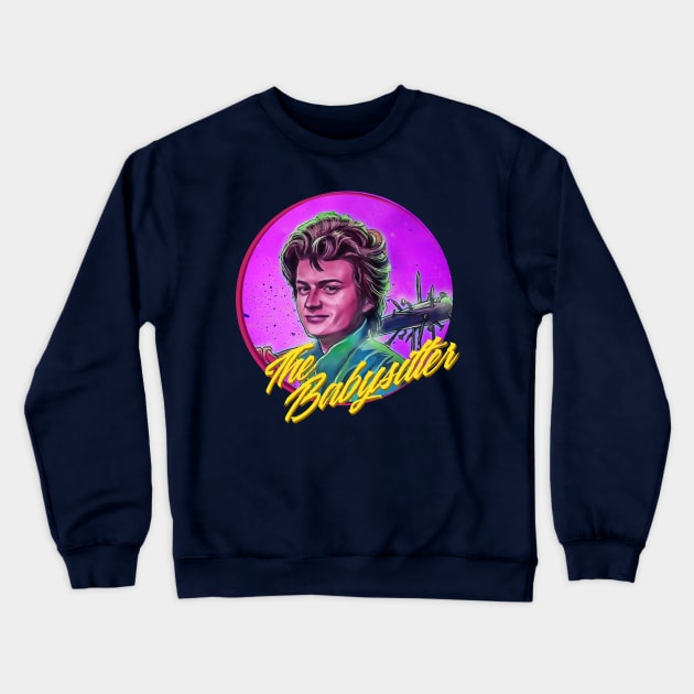 Stranger Things Steve The Babysitter Crewneck Sweatshirt by zone tex